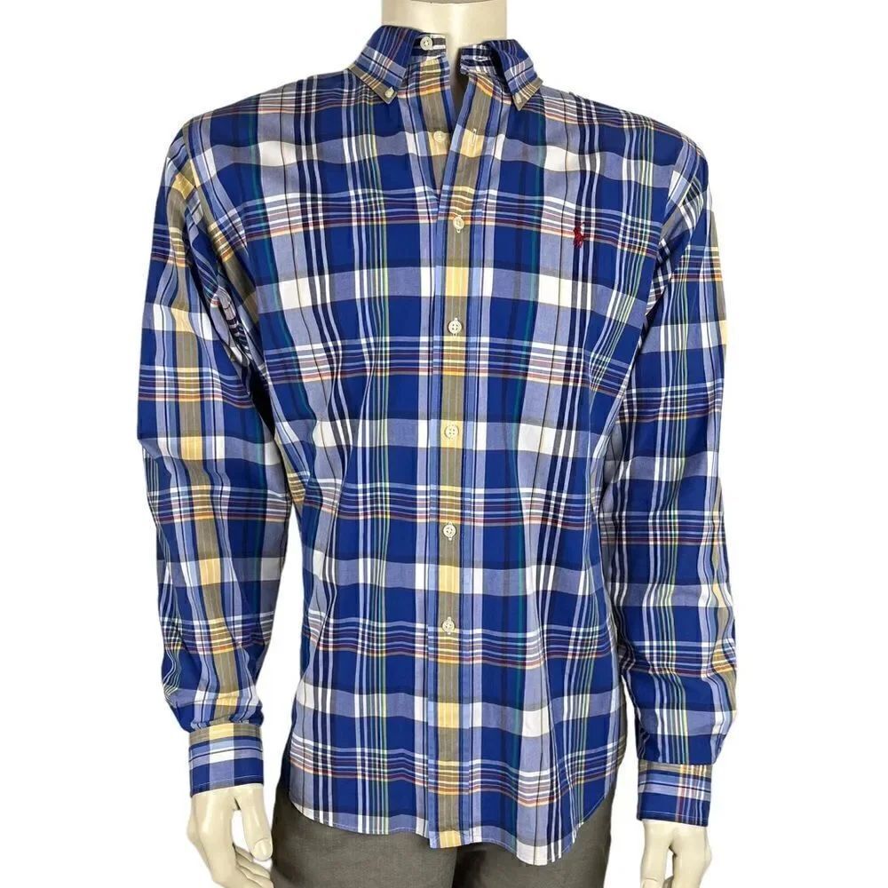 Polo by Ralph Lauren L/S Plaid Casual Button Down Worn Once Classic Fit Size XL